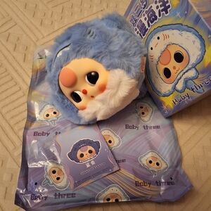 Baby Three Blue Shark Romantic Ocean Plushy Keychain- Confirmed